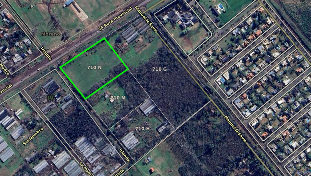 VENTA DE FRACCION DE 14900 M2 EN MORENO SOBRE RUTA PROV.24